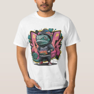 T-shirt Chameleon graffitti