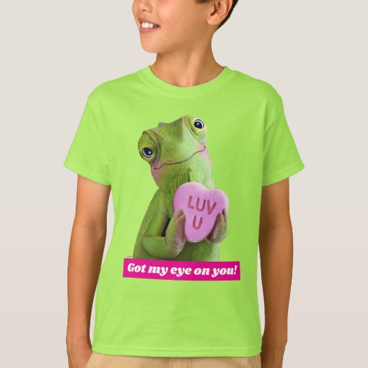 T-shirt Chameleon Heart (Luv U) (Devant)