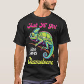 T-shirt Chameleon Juste Une Fille Qui Aime Chameleons T-Sh (Devant)
