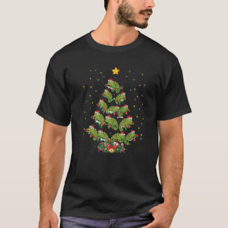 T-shirt Chameleon Lover Xmas Arbre Santa Hat Chameleon Chr