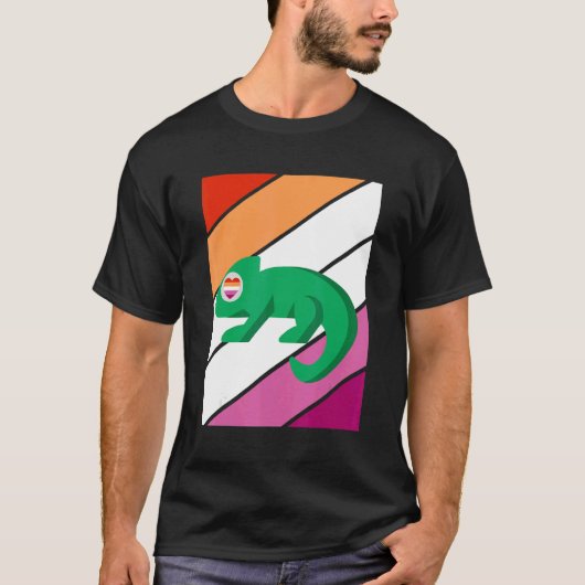 T-shirt Chameleon Pride Lesbian Flag LGBTQ Proud Ally Prid (Devant)