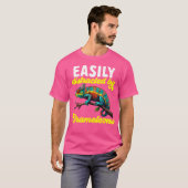 T-shirt Chameleon Reptile Facilement Distrait Par Chameleo (Devant entier)