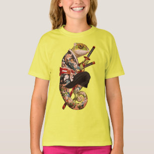 T-shirt Chameleon Samouraï – Guerrier Tatoué avec Katana