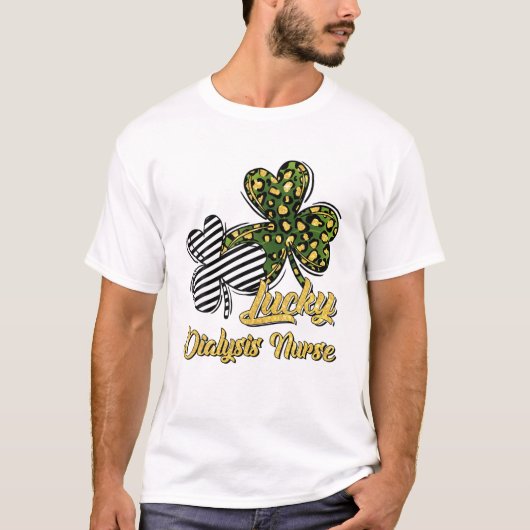 T-shirt Chamer Clover de l'infirmière dialyse de la Saint  (Devant)