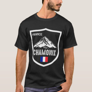 T-shirt Chamonix France Station de ski Ski Montagne França