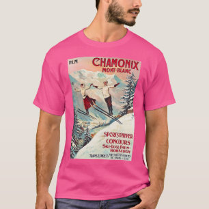 T-shirt Chamonix Mont Blanc - Poster vintage