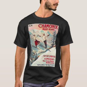 T-shirt Chamonix Mont Blanc - Poster vintage