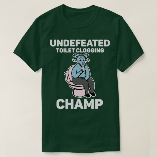T-shirt Champ 2 de coupe de toilettes non battu (Design devant)