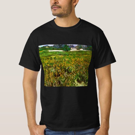 T-shirt Champ de blé à Auvers par Vincent van Gogh (Devant)