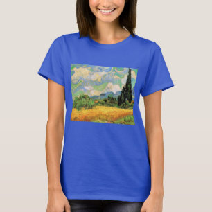 T-shirt Champ de blé avec cyprès de Van Gogh à Haute Galli