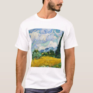 T-shirt Champ de blé avec Cyprès Vincent Van Gogh.