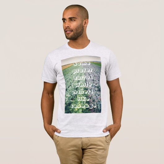 T-shirt Champ de chou : vert&violet (Devant entier)