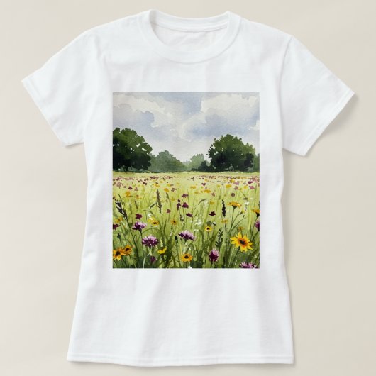 T-shirt Champ de fleurs (Design devant)
