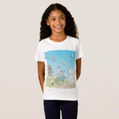 T-Shirt Champ de lapins de printemps (Devant entier)