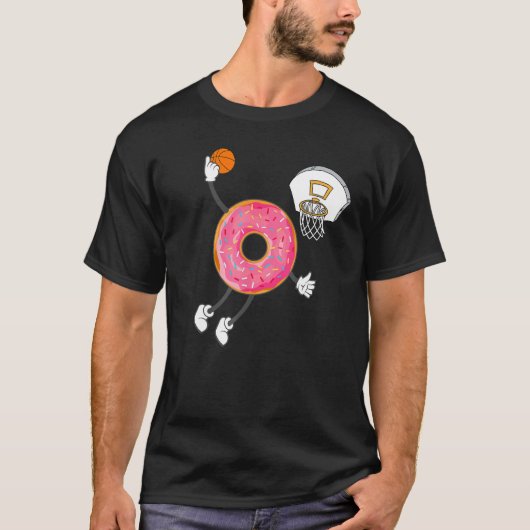 T-shirt Champ de nourriture Dunking Donut Hole (Devant)