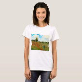 T-shirt Champ de pavot amélioré par Claude Monet (Devant entier)