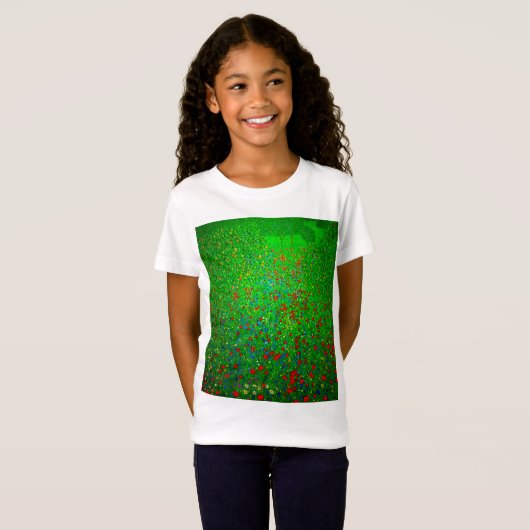 T-Shirt Champ de pavot Gustav Klimt (Devant entier)