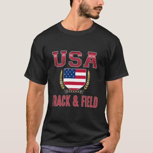 T-shirt Champ de piste Usa (Devant)