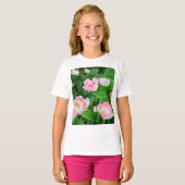 T-shirt Champ de tulipes roses (Devant entier)