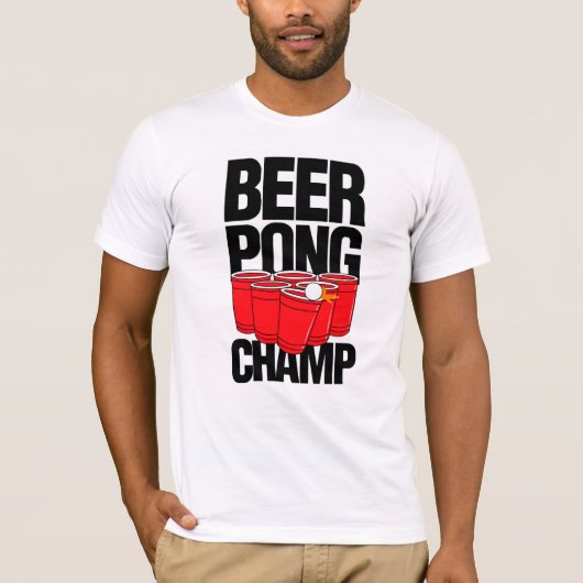 T-shirt Champ Pong de bière (Devant)