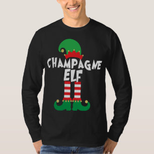 T-shirt Champagne Elf Funny Christmas Squad Correspondant