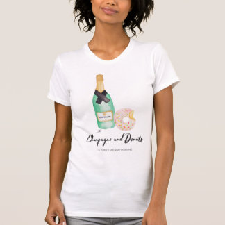 T-shirt Champagne et aquarelle T de butées toriques