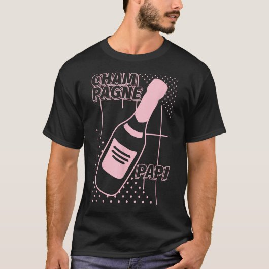 T-shirt Champagne Papi Champagne (Devant)
