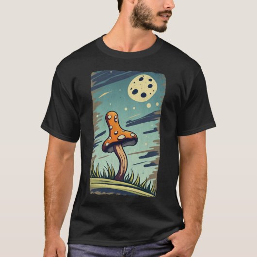 T-shirt champignon clair de lune (Devant)