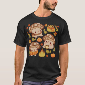 T-shirt Champignon Cute Et Froggie Fall - Brown