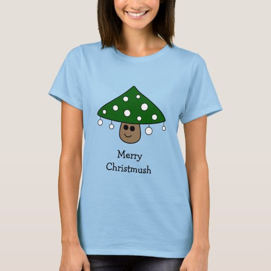 T-shirt champignon d'arbre de Noël (Devant)