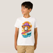 T-shirt Champignon de surf Dude : Psychedelic Fun Summer V (Devant entier)