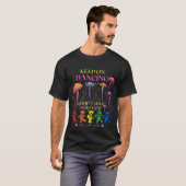 T-shirt Champignon et ours dansants Continuez à da (Devant entier)