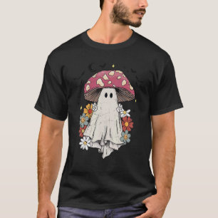 T-shirt Champignon fantôme vintage Halloween Cottagecore F