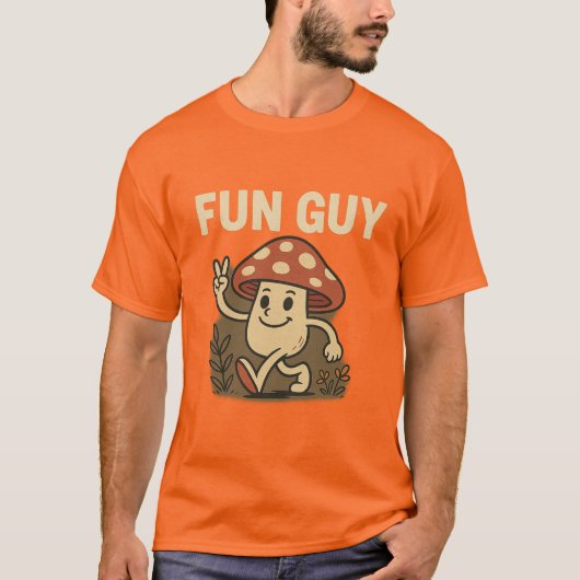 T-shirt champignon « Fun Guy » – Tee-shirt pun drô (Devant)