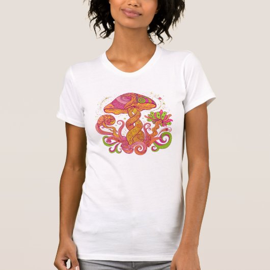 T-shirt Champignon psychédélique tripant - Boho coloré (Devant)