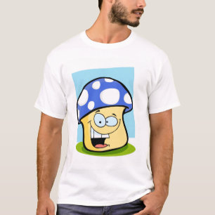 T-shirt Champignon royal bleu