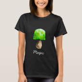 T-shirt Champignon vert aquarelle champignons mignons (Devant)