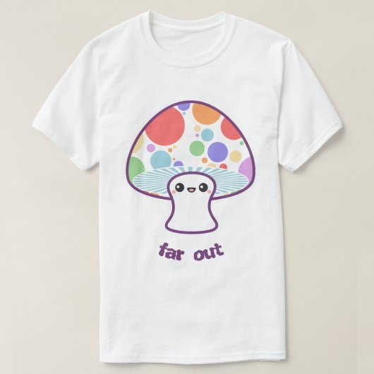 T-shirt Champignons arc-en-ciel (Design devant)