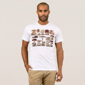 T-shirt Champignons botaniques vintages (Devant entier)