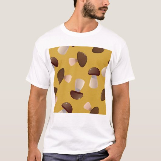T-shirt Champignons Brown (Devant)