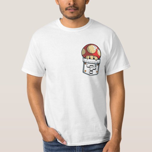 T-shirt Champignons cachés dans la poche (Devant)