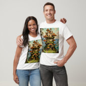 T-shirt Champignons Château Imaginaire Art Whimsical T-Shi (Unisexe)