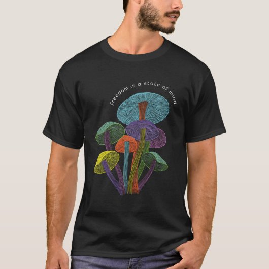 T-shirt Champignons Colorés D'Imagination (Devant)