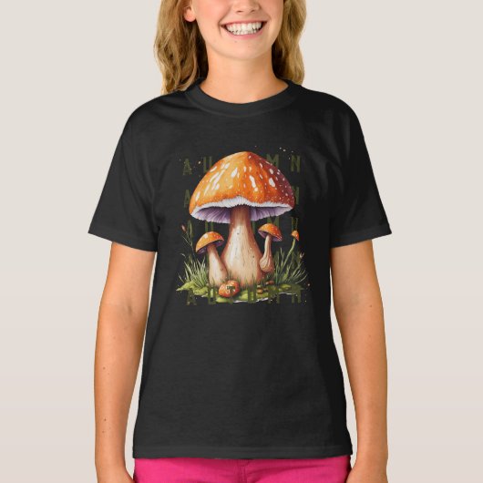 T-shirt Champignons dans la forêt d'automne (Devant)