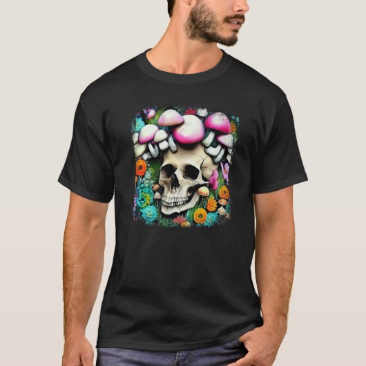 T-shirt Champignons du crâne Collector Graphisme Art Mushr (Devant)