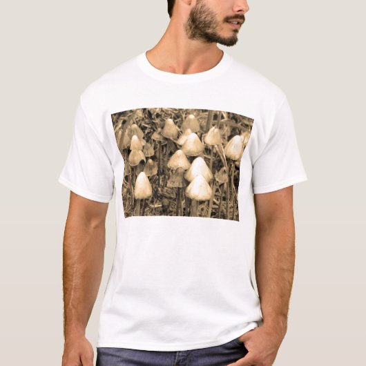 T-shirt Champignons en sépia (Devant)