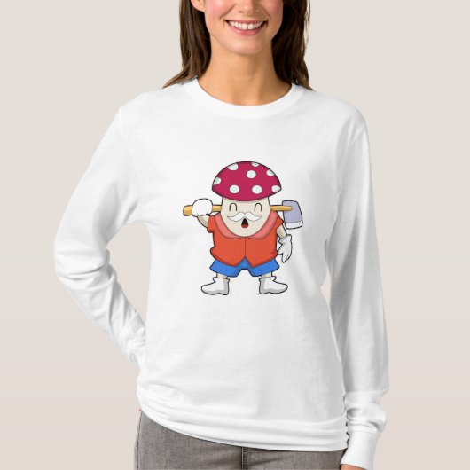 T-shirt Champignons en tant qu'agriculteur avec l'Ax (Devant)
