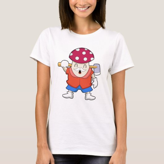 T-shirt Champignons en tant qu'agriculteur avec l'Ax (Devant)