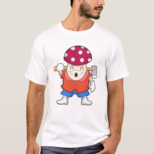 T-shirt Champignons en tant qu'agriculteur avec l'Ax (Devant)
