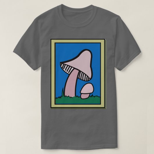 T-shirt champignons encadrés (Design devant)